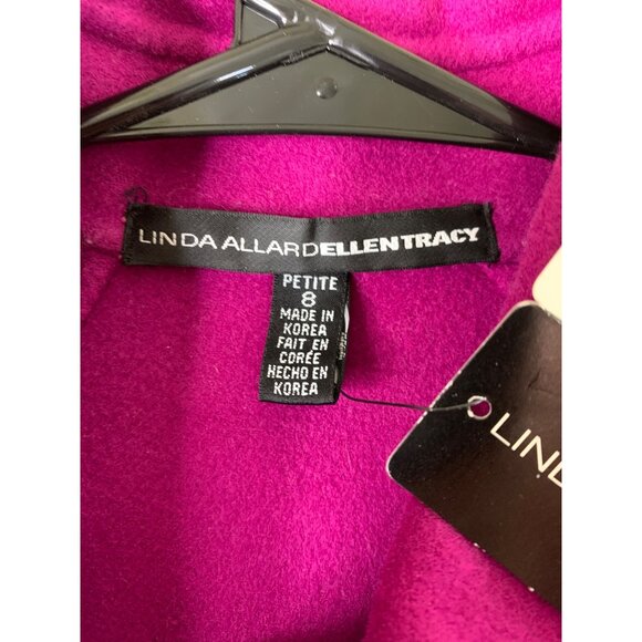 VTG 80s Linda Allard Ellen Tracy Handmade Wool Coat Magenta 8P RY10366 New - Picture 8 of 15